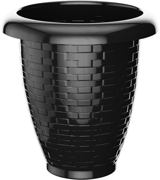 VASO RED. RATTAN PP Nº 11 PRETO