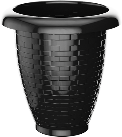 VASO RED. RATTAN MINI Nº 8 PRETO